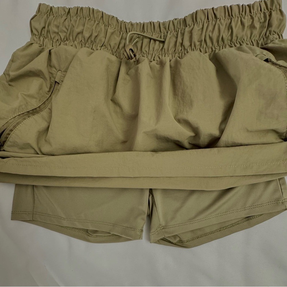 Born Outdoor Khaki Skort with Built-In Shorts | Elastic Waist | Size M Acubi - Picture 4 of 8